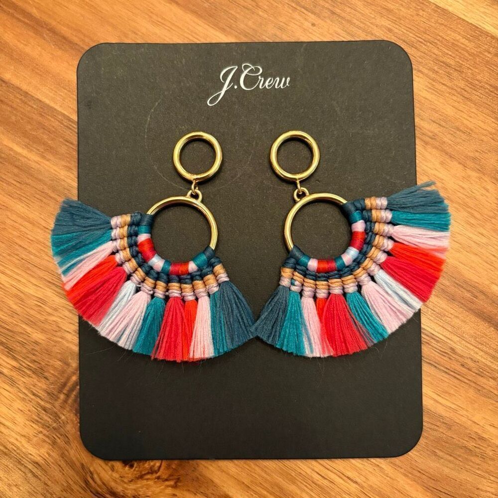 J.Crew | Fan Tassel Earrings | 2.25” Length